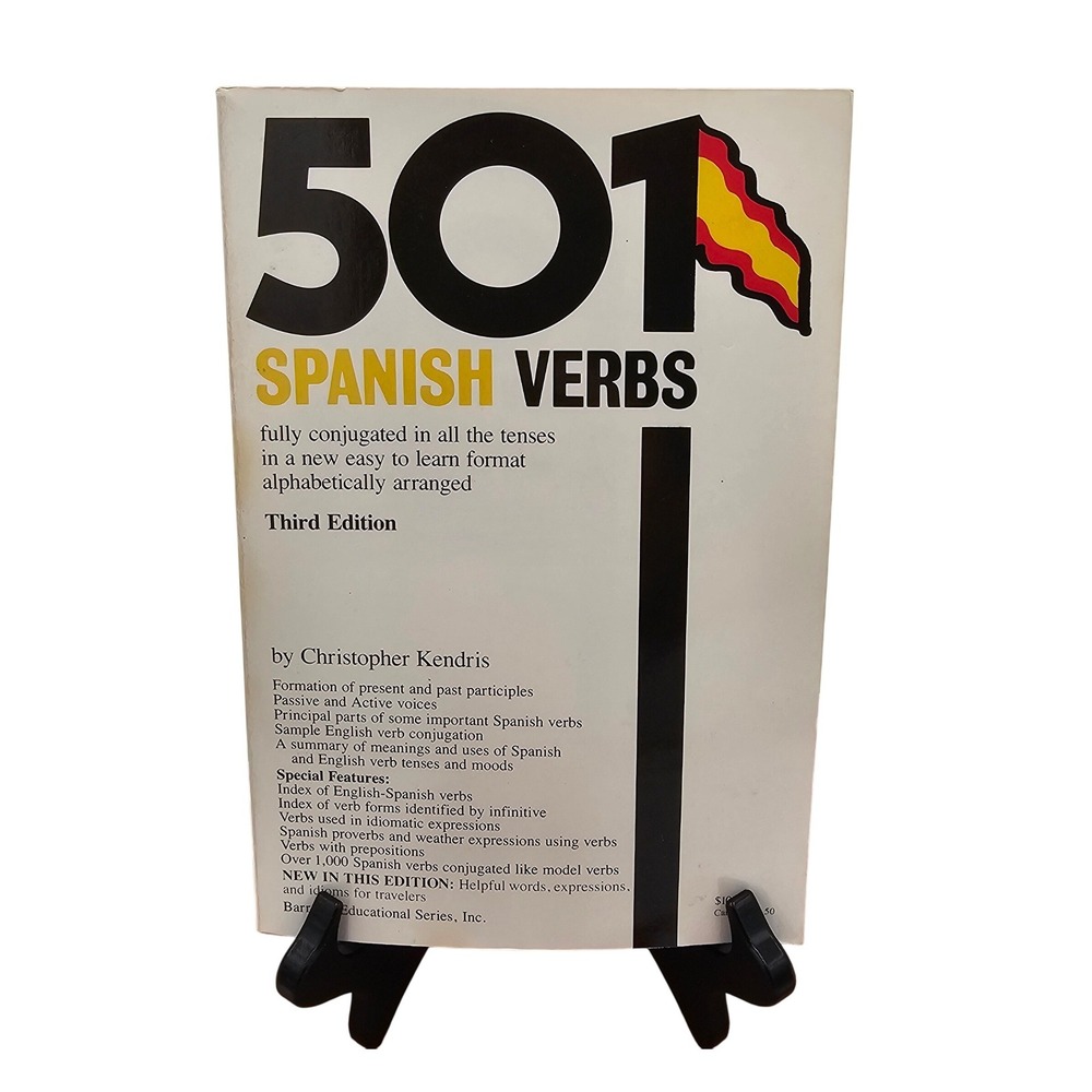 501 Spanish Verbs Third Edition Christopher Kendris Barron's Paperback Book